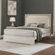 Nomi King Size Bed with LED on Headboard | Antique White Wash Finsih