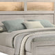 Miot King Size Bed with Headboard Shelves | Weathered White Wash Tone BM342437