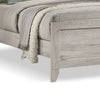 Miot King Size Bed with Headboard Shelves | Weathered White Wash Tone BM342437
