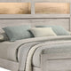Miot Queen Size Bed with Headboard Shelves | Weathered White Wash Tone BM342438