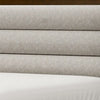 Cair Queen Bed | Channel Tufted Light Gray Fabric Upholstered | Brown BM342439