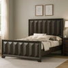 Fema King Bed | Vertical Facet Headboard & Footboard | Espresso Brown BM342440