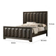 Fema Queen Bed | Vertical Facet Headboard & Footboard | Espresso Brown BM342441