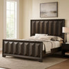 Fema Queen Bed | Vertical Facet Headboard & Footboard | Espresso Brown BM342441