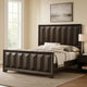 Fema Queen Bed | Vertical Facet Headboard & Footboard | Espresso Brown BM342441