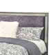 Laine Full Bed | Glam Crystal Acrylic Trim | Gray Fabric Upholstered BM342442