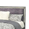 Laine Queen Bed | Glam Crystal Acrylic Trim | Gray Fabric Upholstered BM342443