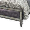 Laine Queen Bed | Glam Crystal Acrylic Trim | Gray Fabric Upholstered BM342443