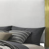 Dyl Queen Bed | Soft Foam Upholstered | White Fabric | Gold Accent Posts BM342444