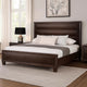 Nitz King Bed | Paneled Headboard with Beveled Fronts | Espresso Brown Wood BM342445