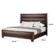 Nitz Queen Bed | Paneled Headboard with Beveled Fronts | Espresso Brown Wood BM342446