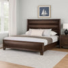 Nitz Queen Bed | Paneled Headboard with Beveled Fronts | Espresso Brown Wood BM342446