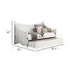 Kiki Twin Size Daybed w Trundle | Molded Details White Solid Wood BM342447