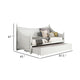 Kiki Twin Size Daybed w Trundle | Molded Details White Solid Wood BM342447