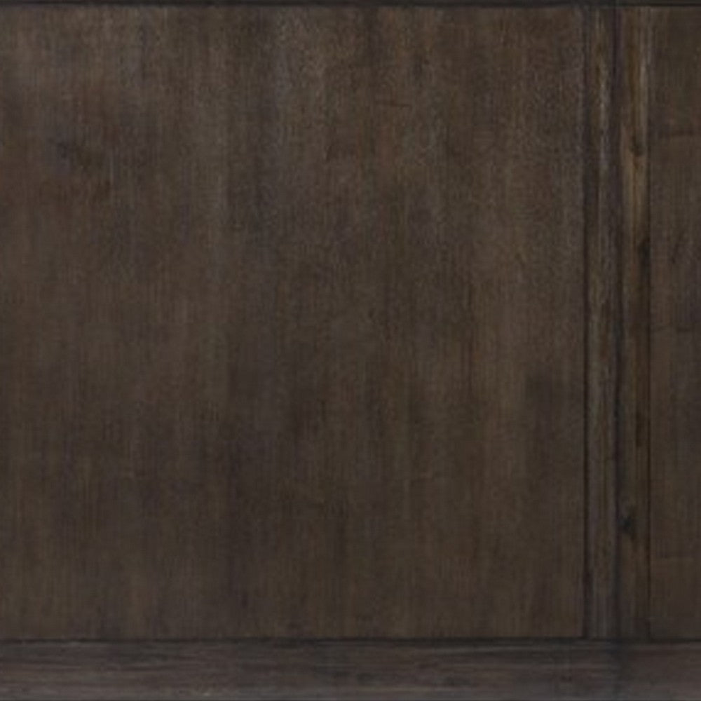 Kely Extendable Dining Table | 76-94" Dark Brown Top | Trestle Base