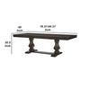 Kely Extendable Dining Table | 76-94’’ Dark Brown Top | Trestle Base BM342449