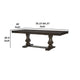 Kely Extendable Dining Table | 76-94’’ Dark Brown Top | Trestle Base BM342449