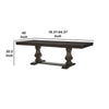Kely Extendable Dining Table | 76-94" Dark Brown Top | Trestle Base