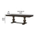 Kely Extendable Dining Table | 76-94" Dark Brown Top | Trestle Base