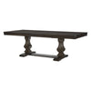 Kely Extendable Dining Table | 76-94" Dark Brown Top | Trestle Base