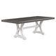 Eya Extendable Dining Table | 68-86" Gray Top | Distressed White