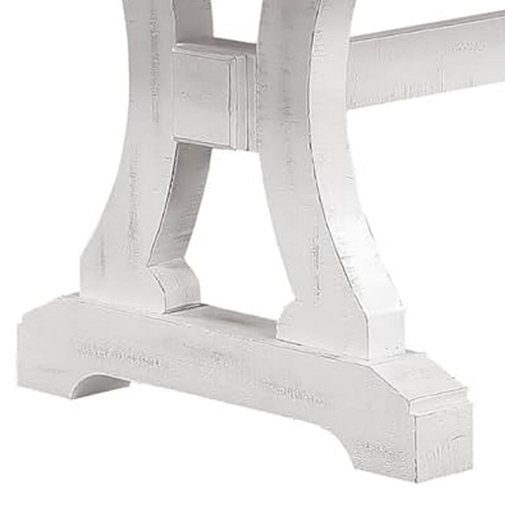 Eya Extendable Dining Table | 68-86’’ Gray Top | Distressed White BM342450