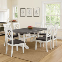 Distressed White, Dark Gray