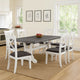 Eya Extendable Dining Table | 68-86" Gray Top | Distressed White