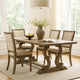 Paty Extendable Dining Table | 72-90" Brown Wood Top | Trestle Base