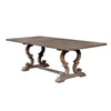 Paty Extendable Dining Table | 72-90" Brown Wood Top | Trestle Base