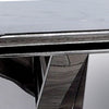 Vily Side End Table | 24" Faux Marble Top | V-Style Chrome Pedestal