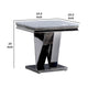 Vily Side End Table | 24" Faux Marble Top | V-Style Chrome Pedestal