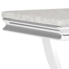 Wety Side End Table | 24" Faux Marble Top | Curved Chrome Pedestal