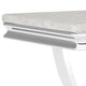Wety Side End Table | 24" Faux Marble Top | Curved Chrome Pedestal