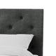 Sya Queen Size Bed w Tufted Upholstery | Underbed Storage | Dark Gray BM342469