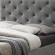 Sya California King Size Bed | Tufted Headboard | Hidden Storage | Gray BM342471