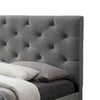 Sya California King Size Bed | Tufted Headboard | Hidden Storage | Gray BM342471