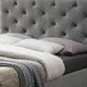 Sya King Size Bed w Button Tufted Upholstery | Underbed Storage | Gray BM342472