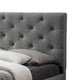 Sya King Size Bed w Button Tufted Upholstery | Underbed Storage | Gray BM342472