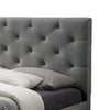 Sya Full Size Bed w Button Tufted Upholstery | Underbed Storage | Gray BM342473