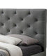 Sya Queen Size Bed w Button Tufted Upholstery | Underbed Storage | Gray BM342474