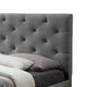 Sya Twin Size Bed w Button Tufted Upholstery | Underbed Storage | Gray BM342475