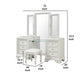 Miamy Vanity Set | 6 Drawers | Padded Stool | LED Mirror | Creamy White