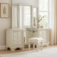 Miamy Vanity Set | 6 Drawers | Padded Stool | LED Mirror | Creamy White