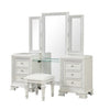 Miamy Vanity Set | 6 Drawers | Padded Stool | LED Mirror | Creamy White