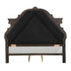 Leova King Bed | Bombay Headboard | Faux Leather Upholstery | Dark Brown BM342483