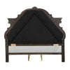 Leova Queen Bed | Bombay Headboard | Faux Leather Upholstery | Dark Brown BM342485