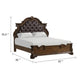 Leova Queen Bed | Bombay Headboard | Faux Leather Upholstery | Dark Brown BM342485