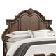 Leova Queen Bed | Bombay Headboard | Molding & Corbels | Dark Brown BM342486