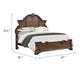 Leova Queen Bed | Bombay Headboard | Molding & Corbels | Dark Brown BM342486